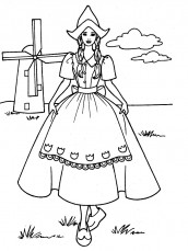 barbie camponesa desenho animado colorir