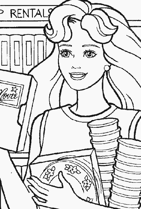 barbie comprar colorir