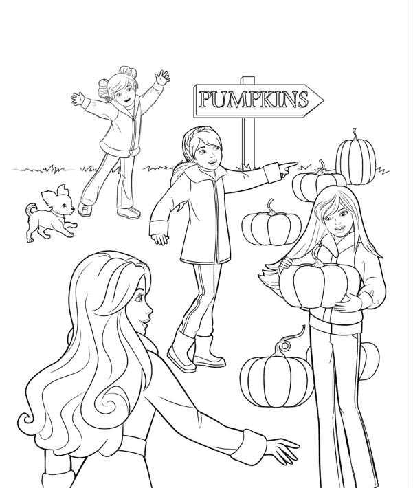 barbie halloween desenho imprimir