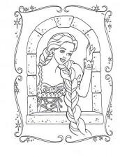 barbie rapunzel princesa disney colorir imprimir