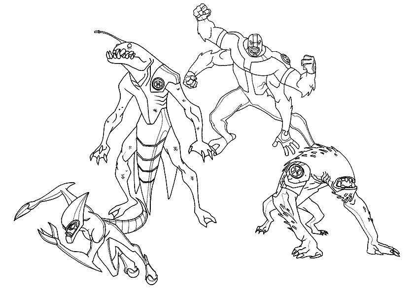 ben 10 desenho para colorir