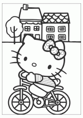 Desenho de Pintar Hello Kitty para Crianças, Desenhos Animados, Pintura  infantil