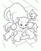 desenho de gatos para colorir fácil para crianças 2234280 Vetor no Vecteezy