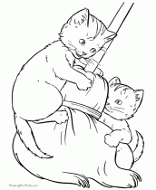 desenho para colorir de gatos e bebês 2032005 Vetor no Vecteezy