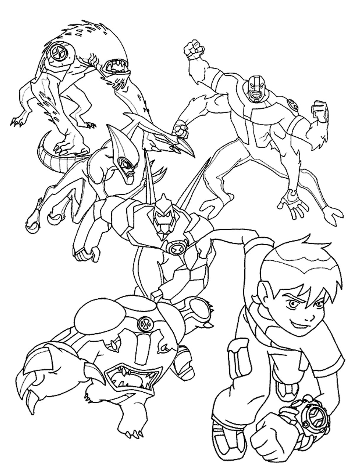 desenho do ben10 para colorir