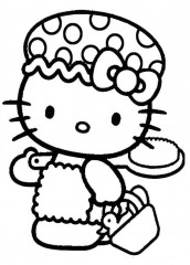 desenho para colorir da hello kitty