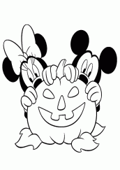 desenhos do halloween mickye minnie