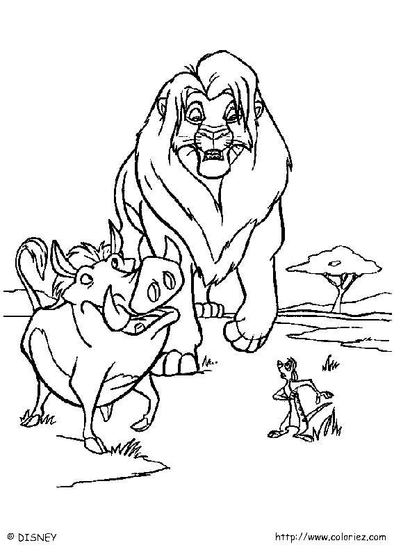 desenhos do rei leao para colorir