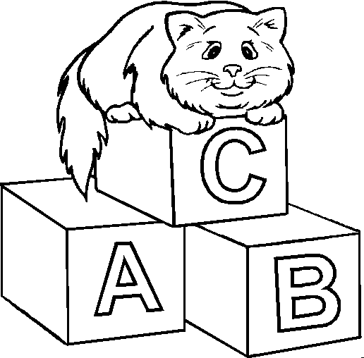 desenhos gatos para colorir