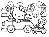 desenhos hello kitty para colorir