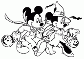 desenhos para colorir do halloween mickey