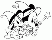 desenhos para colorir halloween mickey