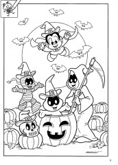 desenhos para colorir halloween penadinho monica
