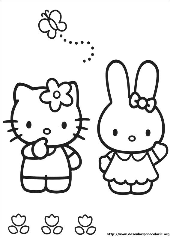 desenhos para pintar hello kitty