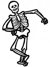 fantasias para halloween esqueleto colorir