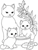 desenho para colorir de gatos e bebês 2032005 Vetor no Vecteezy