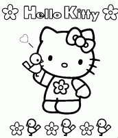 hello kitty para colorir online