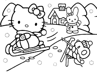 hello kitty para colorir