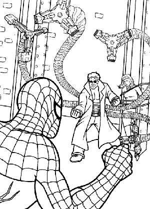 homem aranha para colorir