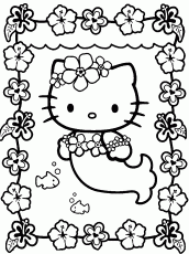 Desenho de Hello Kitty na escola para colorir - Tudodesenhos