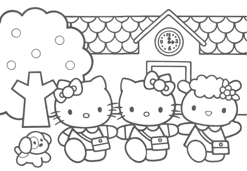 hello kitty e amigos colorir