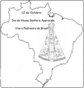 nossa senhora aparecida para colorir