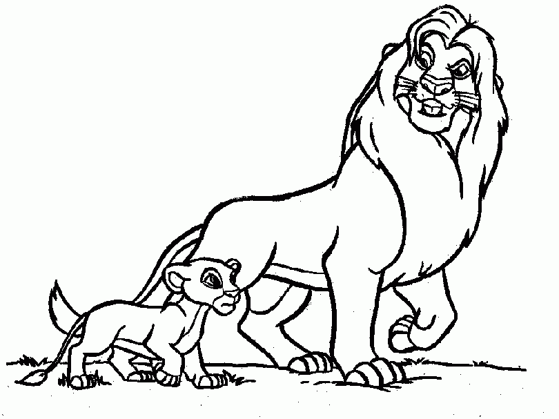 rei leao mufasa simba desenho colorir pintar