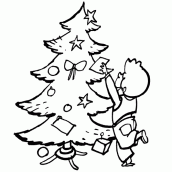Desenhos de arvore de Natal para colorir