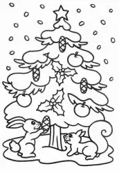 Desenhos de arvore de Natal para colorir