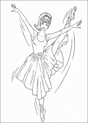 Desenhos de bailarina para colorir e imprimir