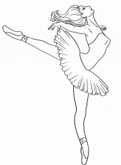 Desenhos de bailarina para colorir e imprimir