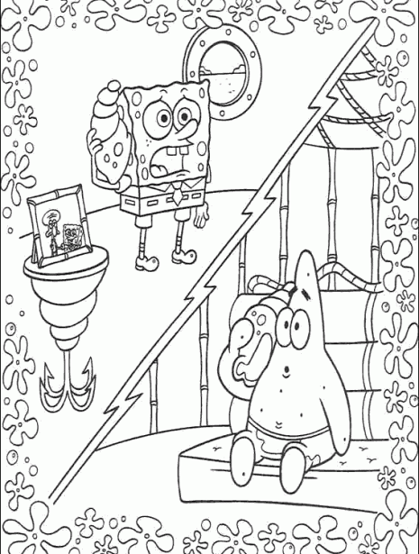 bob esponja para colorir