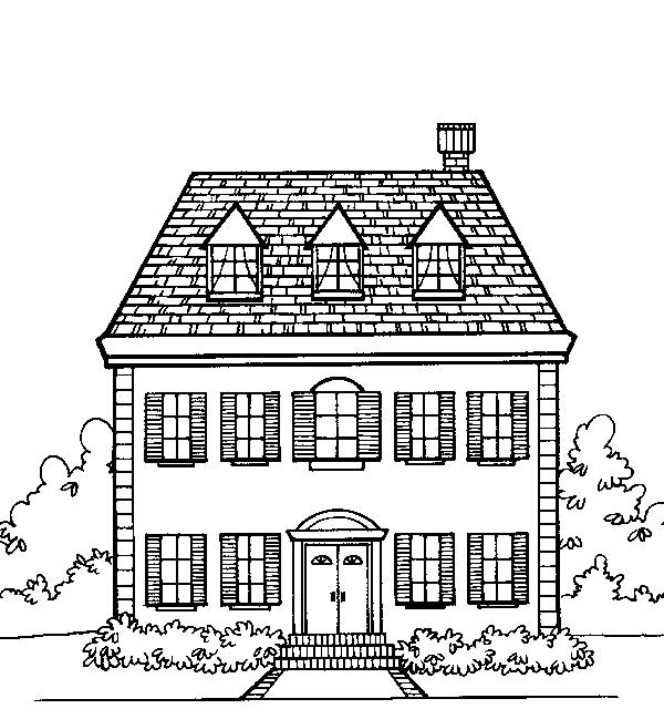 casa para colorir