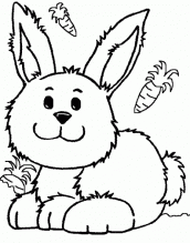 Desenho de coelhinho unicórnio para colorir