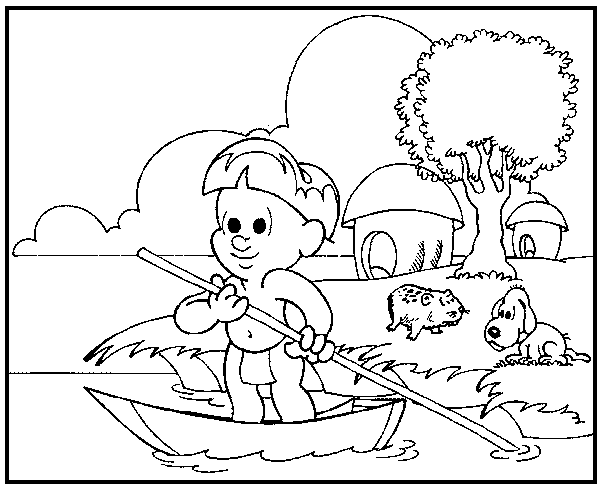 desenho do indio para colorir