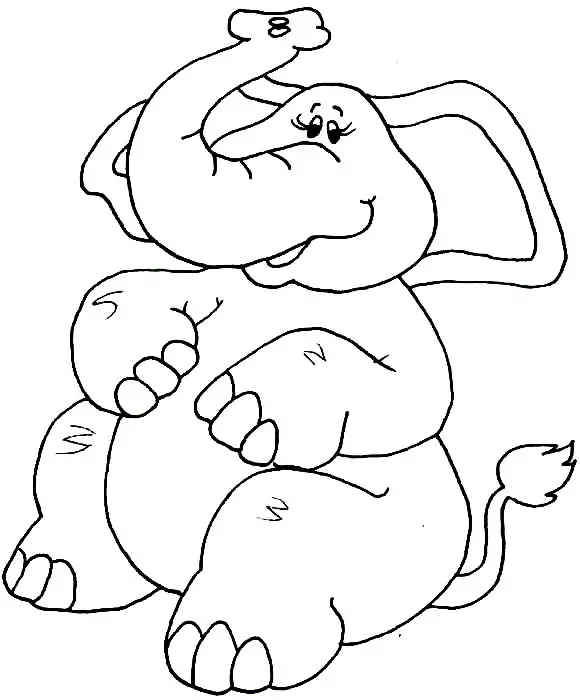 desenho elefante para colorir
