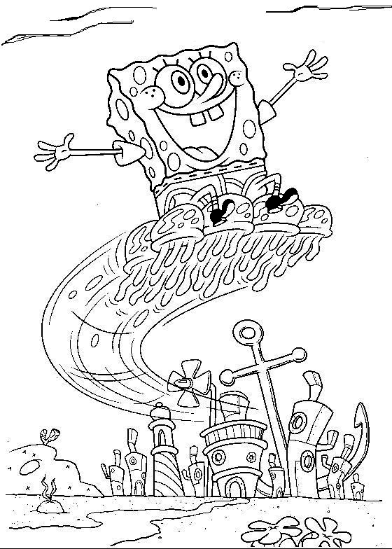 desenho para colorir do bob esponja