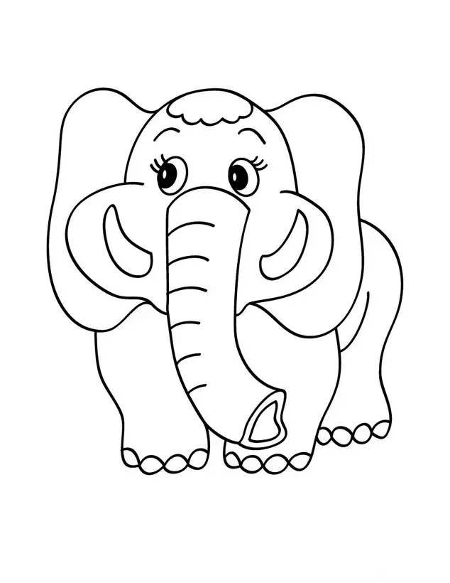 desenho para colorir elefante