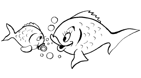 desenho para colorir peixe