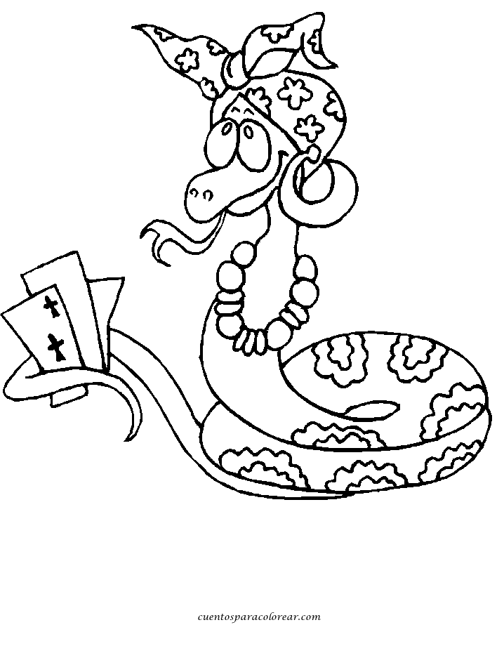 desenhos de cobras para colorir