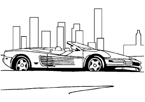 desenhos para colorir ferrari