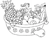 desenhos para colorir frutas