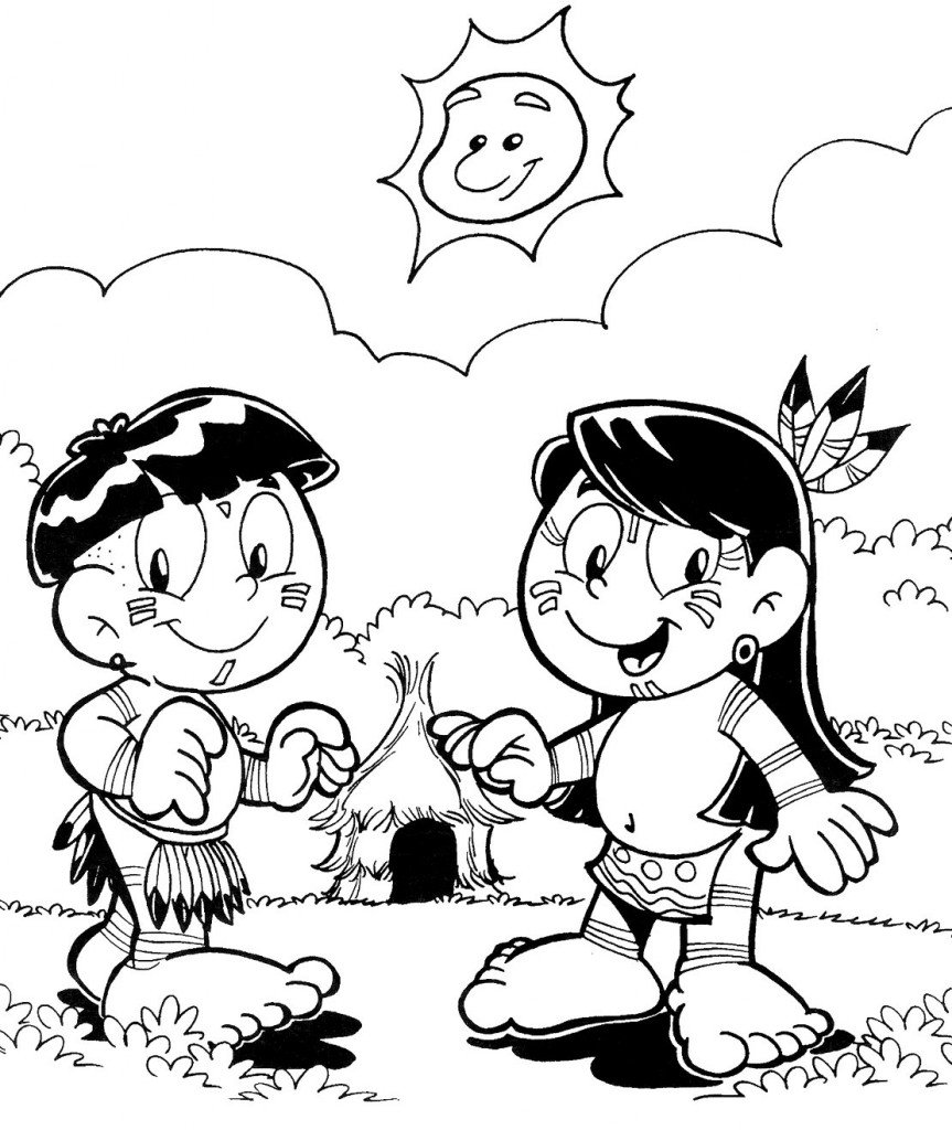 Indio para colorir