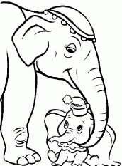 dumbo para colorir