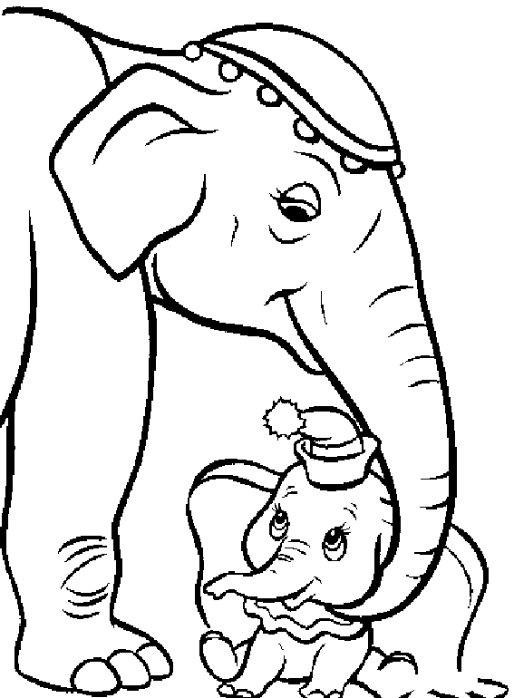 dumbo para colorir