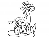 girafa para colorir