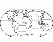 mapa mundi para colorir