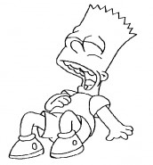 bart simpsons para colorir