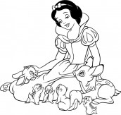 branca de neve para colorir