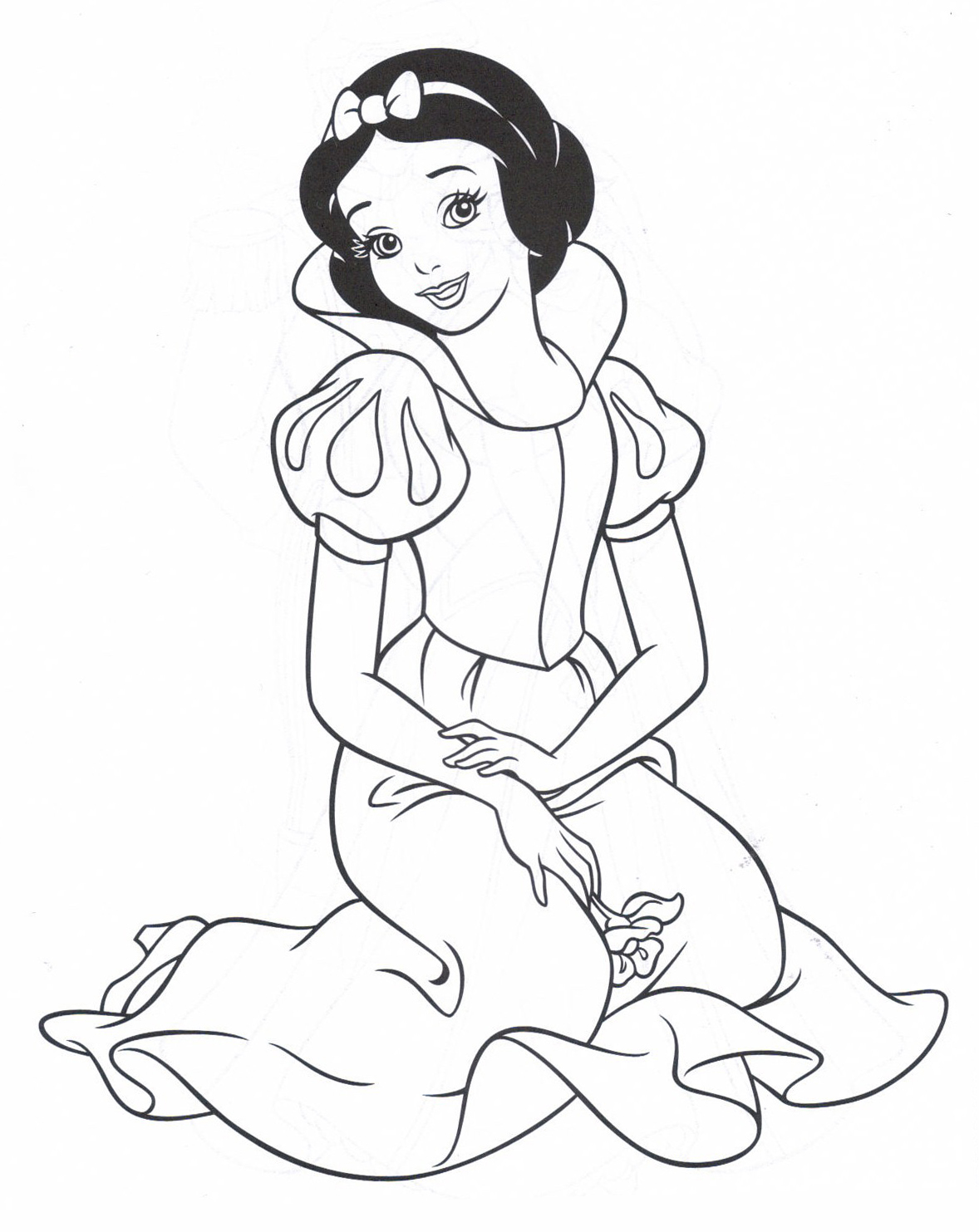 branca de neve para colorir